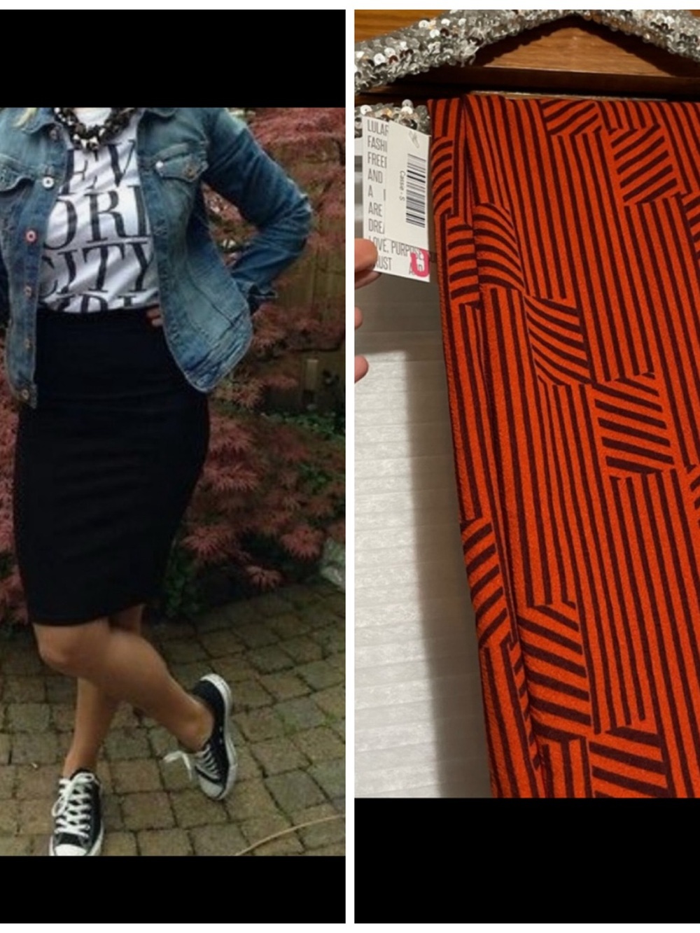 lularoe Cassie pencil skirt orange rust nwt small fall